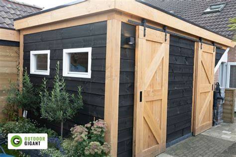 Foto: voorbeeld van steigerhouten tuinschuur