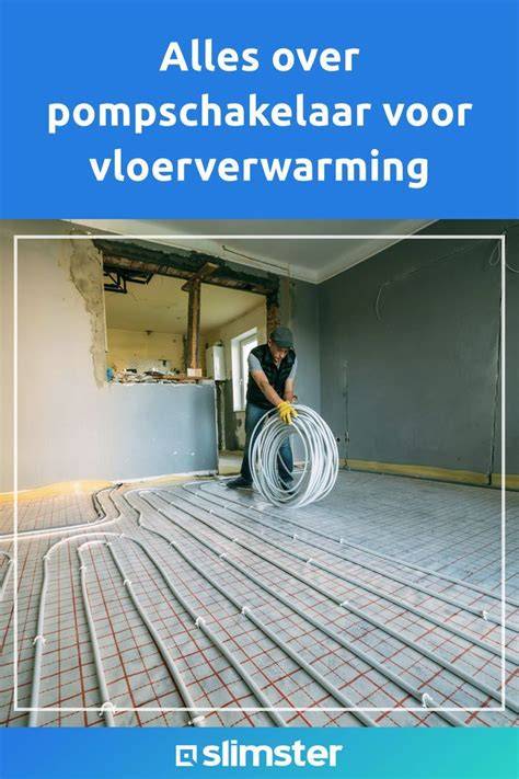 Infographic: Overzicht van pompschakelaar, maximaalthermostaat en ontluchtingspunten in vloerverwarmingssystemen