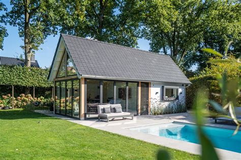 Diagram van interne vs externe waterafvoer bij een tuinkamer
