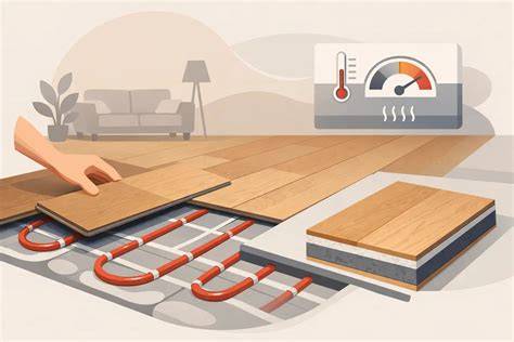 Illustratie: PVC vloer met vloerverwarming