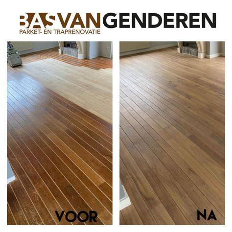 Infografiek: Stapsgewijze parketrenovatie (voorbewerking - schuren - afwerking - onderhoud)
