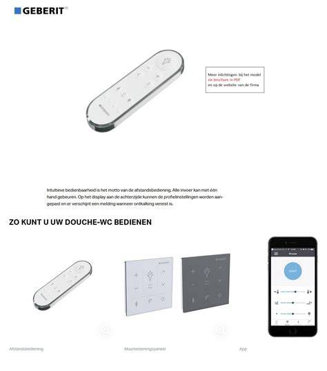 Infographic: Geberit Home workflow voor afstandsbediening
