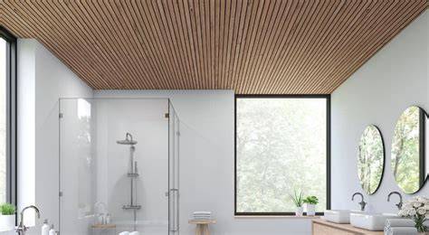Infographic: Overzicht houten toepassingen in de badkamer (meubel, vloer, wand, plafond, accessoires)