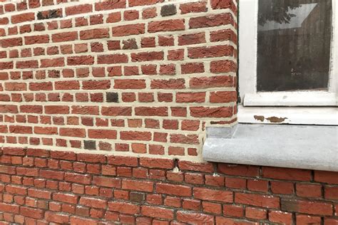 Voorbeeld van een bakstenen muur met een beschermende sealer