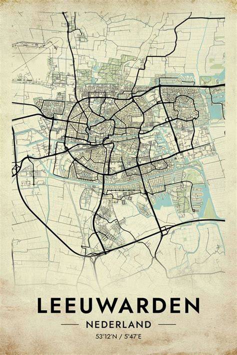 Kaart van Leeuwarden met aanbevolen zones voor groendaken
