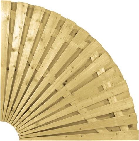 Afbeelding van een waaier schutting 180x180 in moderne tuin