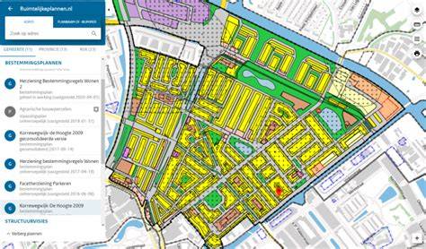 Draagvlak en bestemmingsplan kaart van een typische recreatiewoningzone