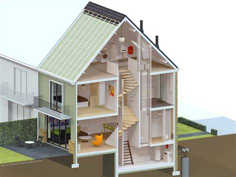 Infographic: Drie lagen van woningisolatie (gevel, vloer, dak) en HR++ glas