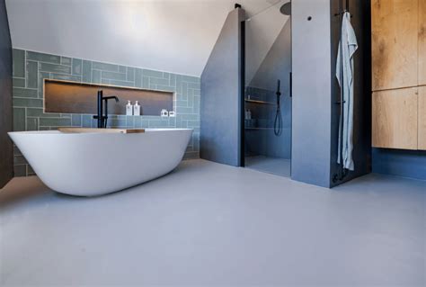 Diagram: stappenplan gietvloer badkamer