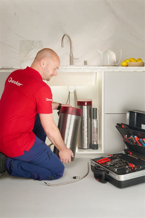 Close-up van het warmte element en sensoren in een Quooker