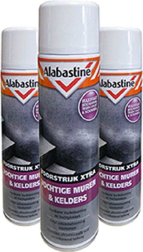 Diagram: Verschillende materialen en ondergronden voor Alabastine Spack Spray