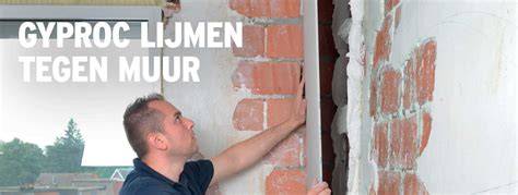 Infographic: Stappenplan lijmen van gyproc tegen een oude muur