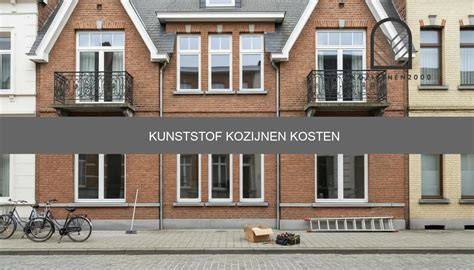 Infographic: prijsopbouw kunststof kozijnen per m², inclusief glas, montage en afwerking