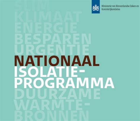 Kaart met regionale subsidies en het Nationaal Isolatieprogramma