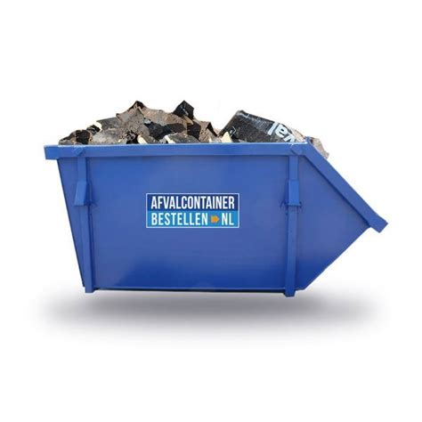 Diagram: toegestane en niet-toegestane materialen in dakafval container