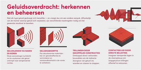 Infographic: Overzicht van geluidsoverdracht via vloer en muren