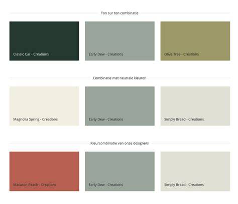 Flexa Early Dew kleurenwaaier en houten interieur