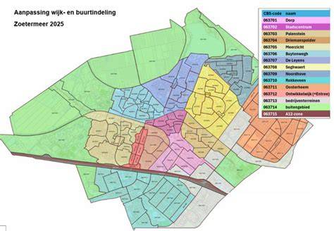 Kaart: Winkels en wijken in Zoetermeer met noodzaak van snelle loodgietersdiensten