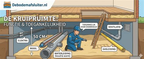 Infographic: kabelroutes en beschermingsopties in kruipruimte