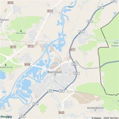 Roermond regio kaart met vloerverwarming installatiemogelijkheden