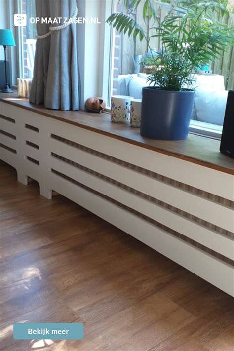 Infographic: Conceptuele lay-out van vensterbank, radiator en ombouw