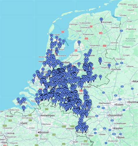 Kaart van landelijke dekking spoedloodgieters