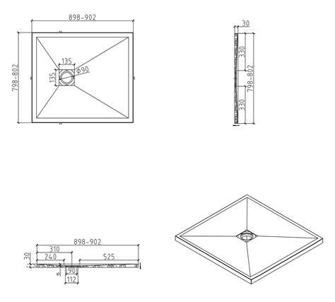 Infographic: 90x90 douchebak vormen en afmetingen
