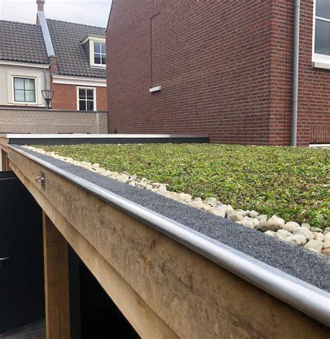 Infographic: waterbuffering en temperatuursverschillen met groendak op carport