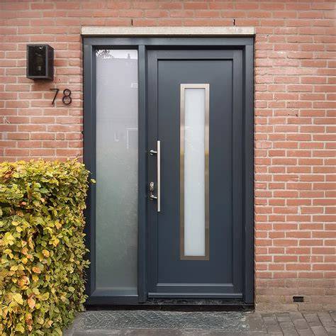 Duo voordeur met zijlicht en glasopties (facet, figuur, glas-in-lood)