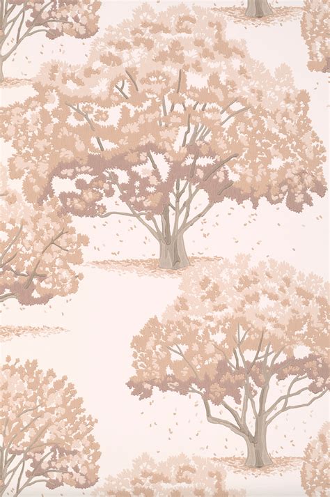 Schema: Opbouw magnolia patroon en kleurgradaties in het behang