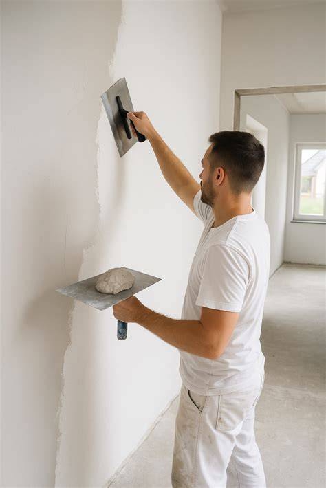 Foto van strak stucwerk in een nieuwbouwwoning