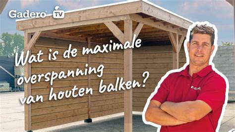 Schema: Overspanning en indicatieve balkdikten per diepte voor douglas overkapping