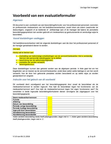 Voorbeeld van eindcontrole en opleverrapport