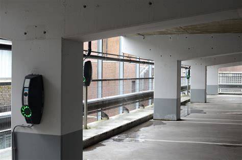 Lay-out van laadpunten in de toekomstige parkeergarage