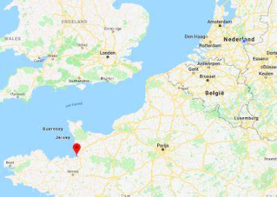 Kaart van Mont-Saint-Michel en omliggende getijdenzones