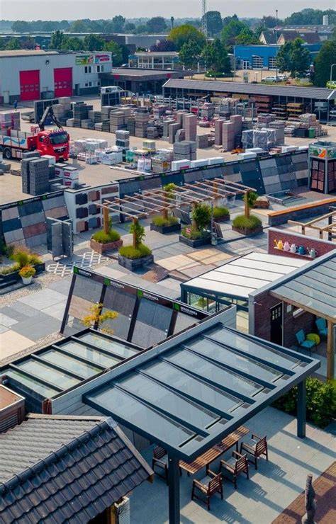 Showtuin met grote tegels op meer dan 5.000 m² in Assen