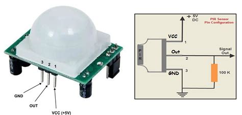 diagram van PIR-sensor en fotoresistor in bewegingssensor
