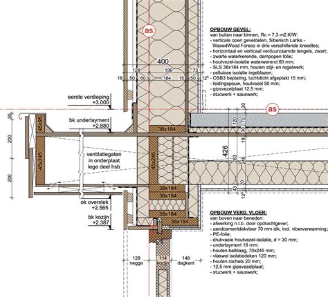 Detailtekening van de verankering van gevelmetselwerk aan een staalconstructie