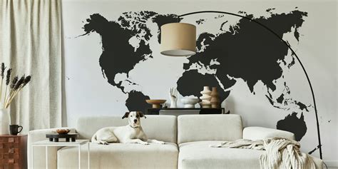 Schema: Plaatsen van banen bij world map behang