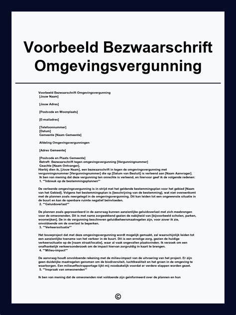 Diagram: Documentenchecklist voor Omgevingsvergunning