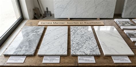 Voorbeeld van Carrara marmer textuur en aders