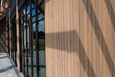 Foto: Siberisch lariks gevelbekleding in modern ontwerp