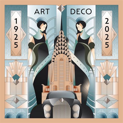 Infographic: Typische Art Déco kenmerken (kleur, vormen, materialen, spiegels)