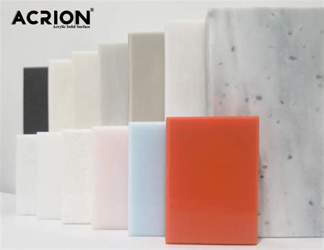 Diagram: Materialenoverzicht acryl, composiet, solid surface