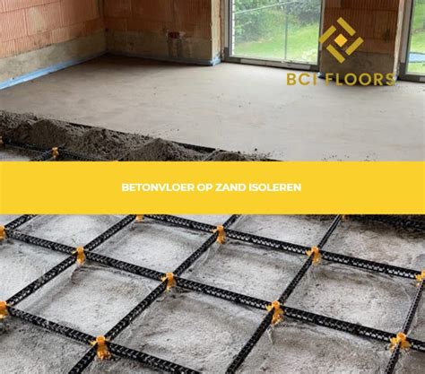Visualisatie van de opbouw van een geïsoleerde betonvloer na het verwijderen van een houten vloer.