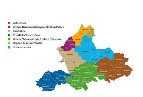 Kaartregio West-Gelderland en aangrenzende gemeenten