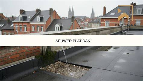 Diagram: Noodoverstorten en spuwer op plat dak