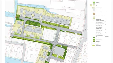 Schematische weergave van het Centrumplan Reeuwijk-Dorp met de Aldi-locatie en omliggende gebieden.