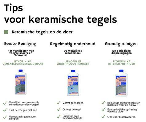 Infographic keramische tegels: materialen, glazuurlaag, onderhoud