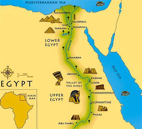 Infographic: kaart van Luxor met Karnak en Vallei der Koningen